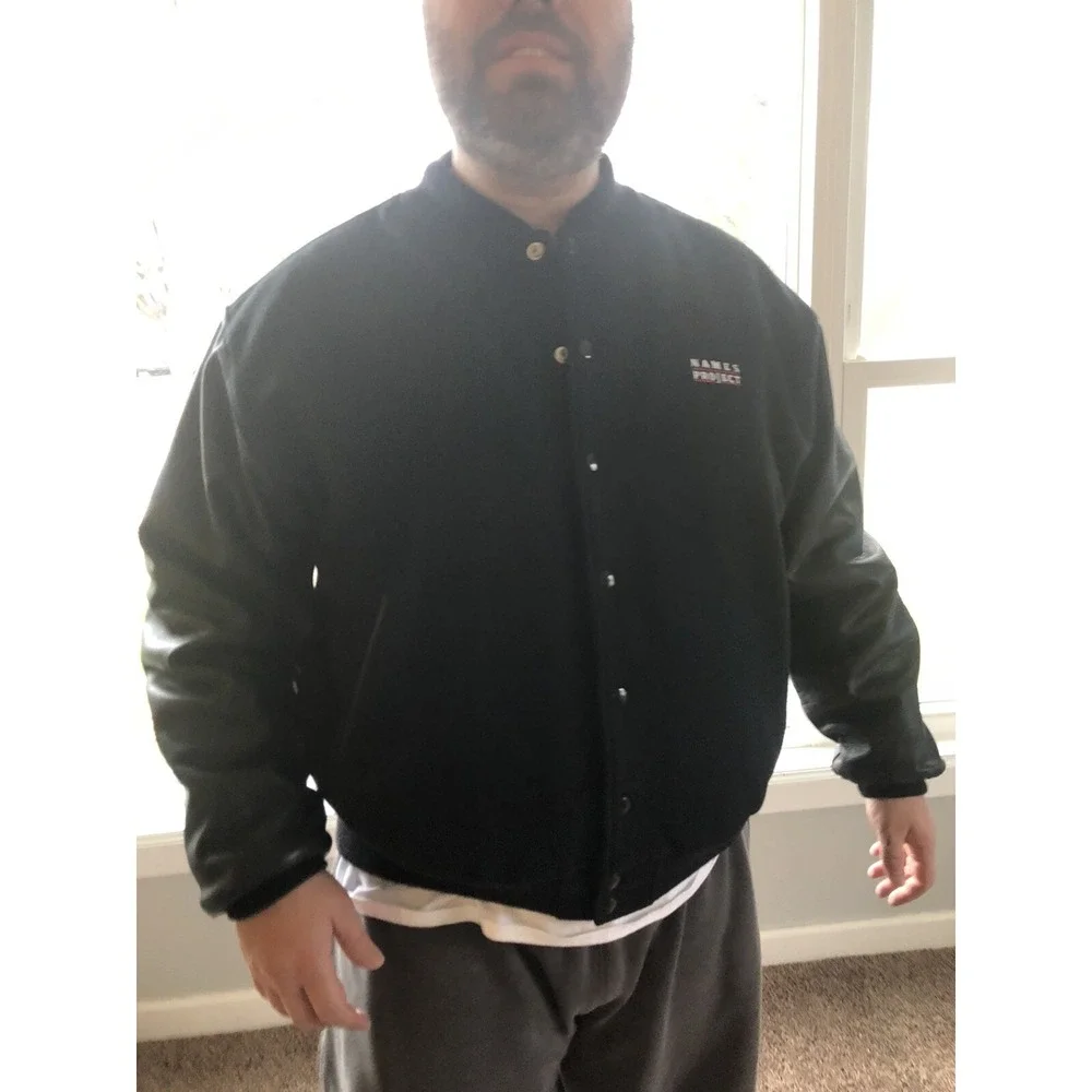 Golden Bear Jacket‎ Men XXL Letterman Names Project AIDS Memorial Quilt LGBTQ